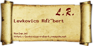 Levkovics Róbert névjegykártya